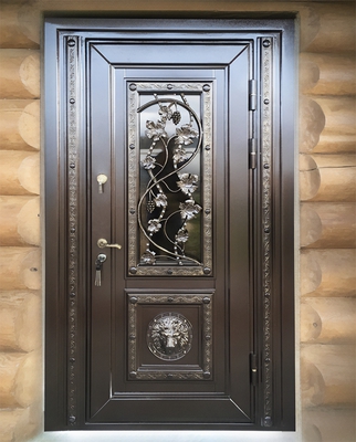 Дверь с ковкой «лоза»
