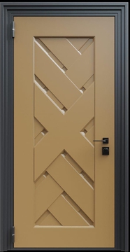Входная термодверь с металлофиленкой и порошковым окрашиванием RAL 1036 (тип №3)